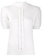 See By Chloé Lace Frill Knitted Top - White
