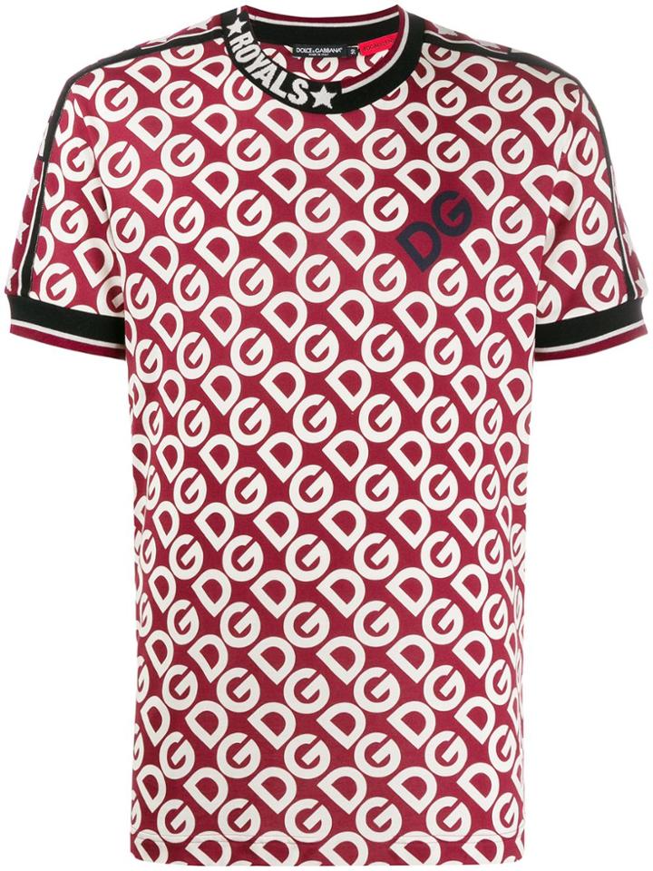 Dolce & Gabbana Logo Tape Monogram T-shirt - Red
