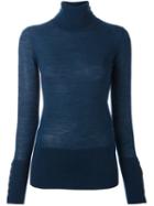 Steffen Schraut Fine Knit Turtleneck Jumper, Women's, Size: 34, Blue, Merino