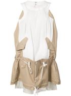 Sacai - Sleeveless Trench Dress - Women - Cotton/polyester/cupro/leather - 2, White, Cotton/polyester/cupro/leather