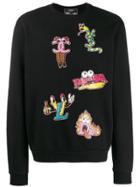 Domrebel Luxury Print Sweatshirt - Black