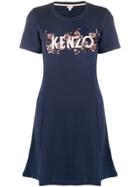 Kenzo Logo T-shirt Dress - Blue