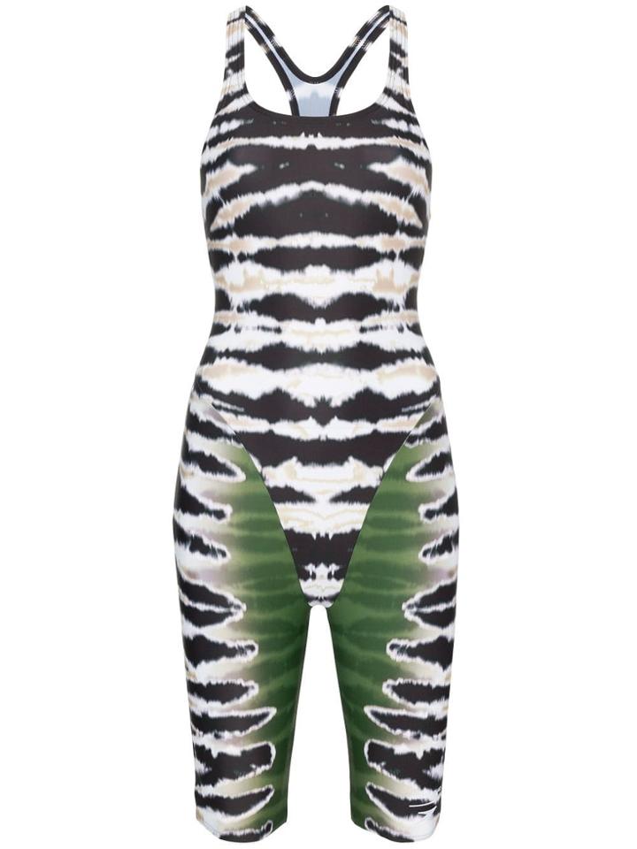 House Of Holland X Speedo Tie-dye Wetsuit - Black And Green Multi