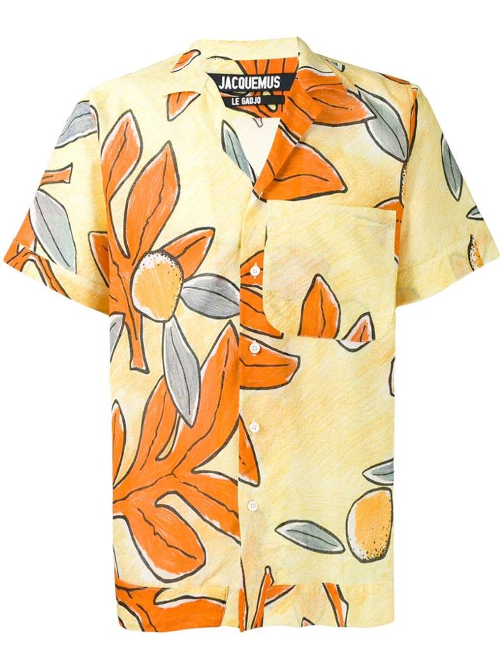 Jacquemus Floral Print Shirt - Yellow