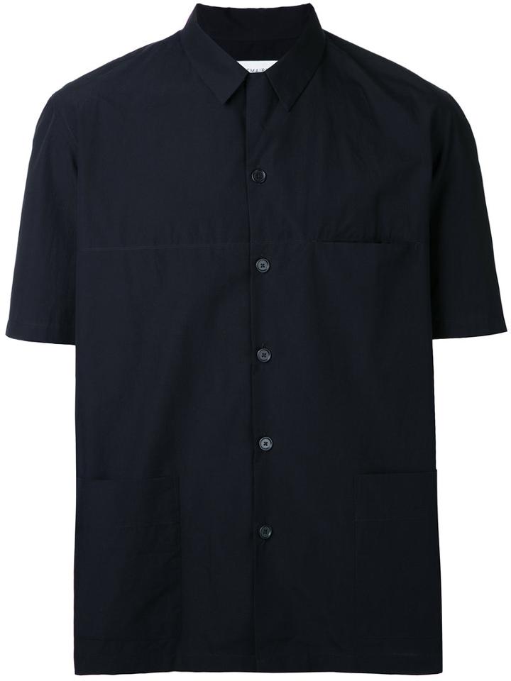 Lemaire V-neck Shirt, Men's, Size: 46, Black, Cotton