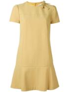 Red Valentino Shortsleeved Dress, Women's, Size: 40, Yellow/orange, Polyester/spandex/elastane/viscose/polyester