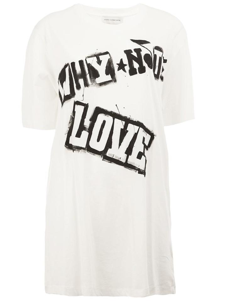 Faith Connexion 'love' Print T-shirt, Women's, Size: Xs, White, Cotton