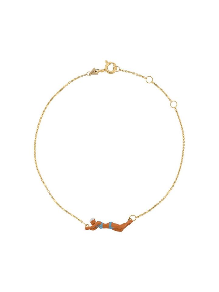 Aliita Swimmer Figure Bracelet - Gold