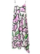 Christian Wijnants Big Blossom Asymmetric Maxi Dress - Pink