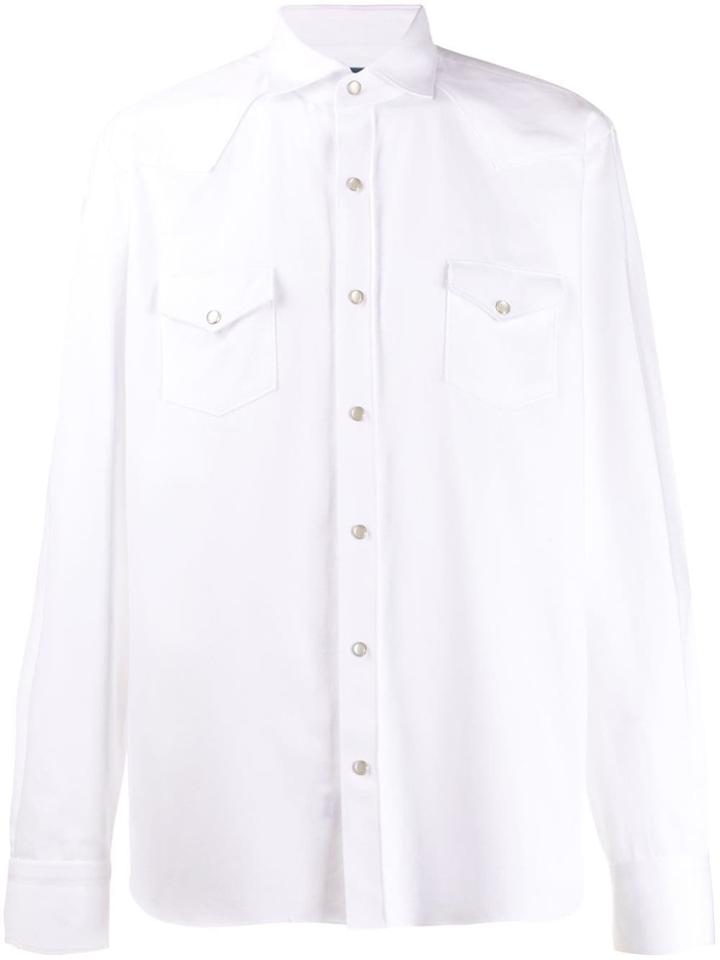 Barba Chest Pockets Shirt - White