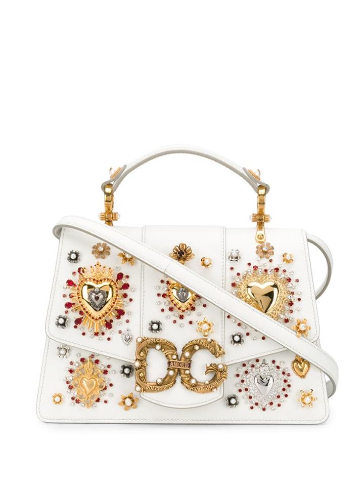 Dolce & Gabbana Logo Plaque Handbag - White