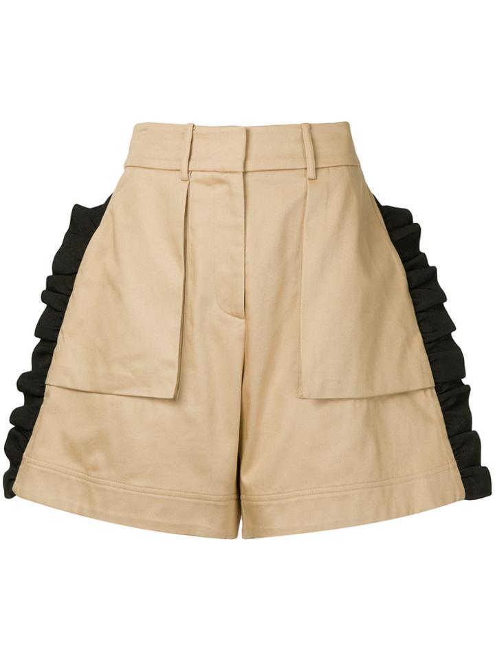 Public School Mousa Ruffle Shorts - Brown