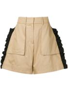 Public School Mousa Ruffle Shorts - Brown