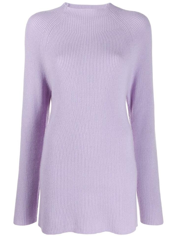 Joseph Long-line Knit Jumper - Purple