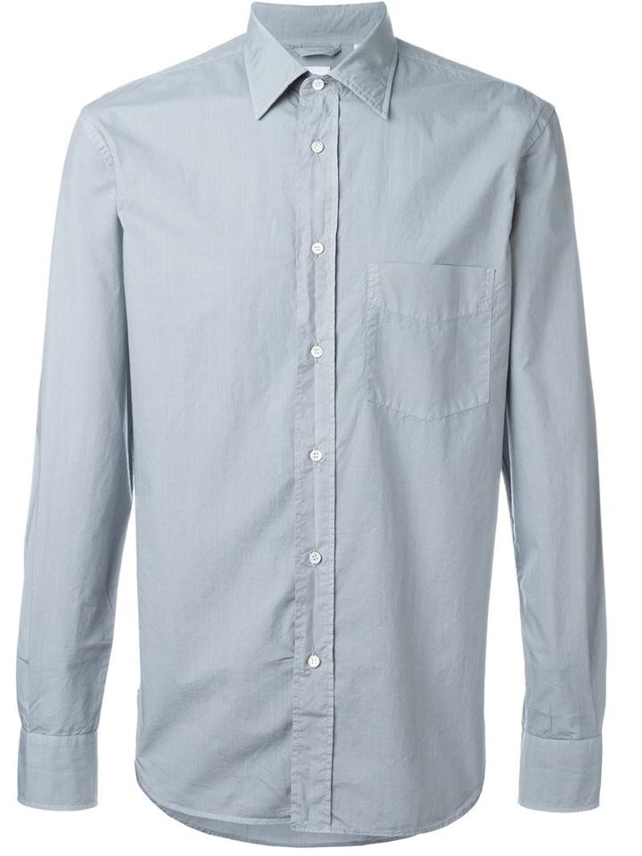 Aspesi Classic Shirt, Men's, Size: 39, Grey, Cotton