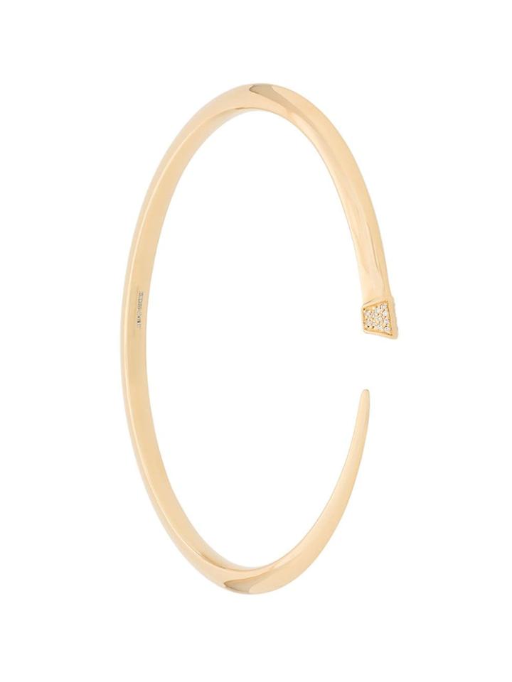 Shaun Leane Slim Diamond Tusk Bangle - Gold