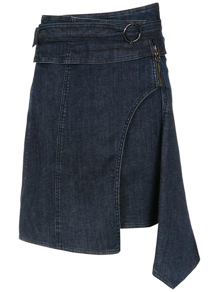 Tufi Duek Asymmetric Denim Skirt - Blue