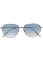 Ermenegildo Zegna Aviator Frame Sunglasses - Silver