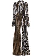 Halpern Sequin Embroidered Jumpsuit - Brown