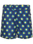 Okun Navy Patrice Circle Print Swim Shorts - Blue
