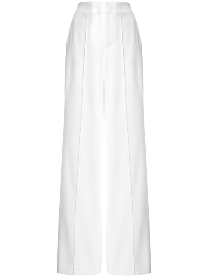 Alice+olivia Flared High-waisted Trousers - White