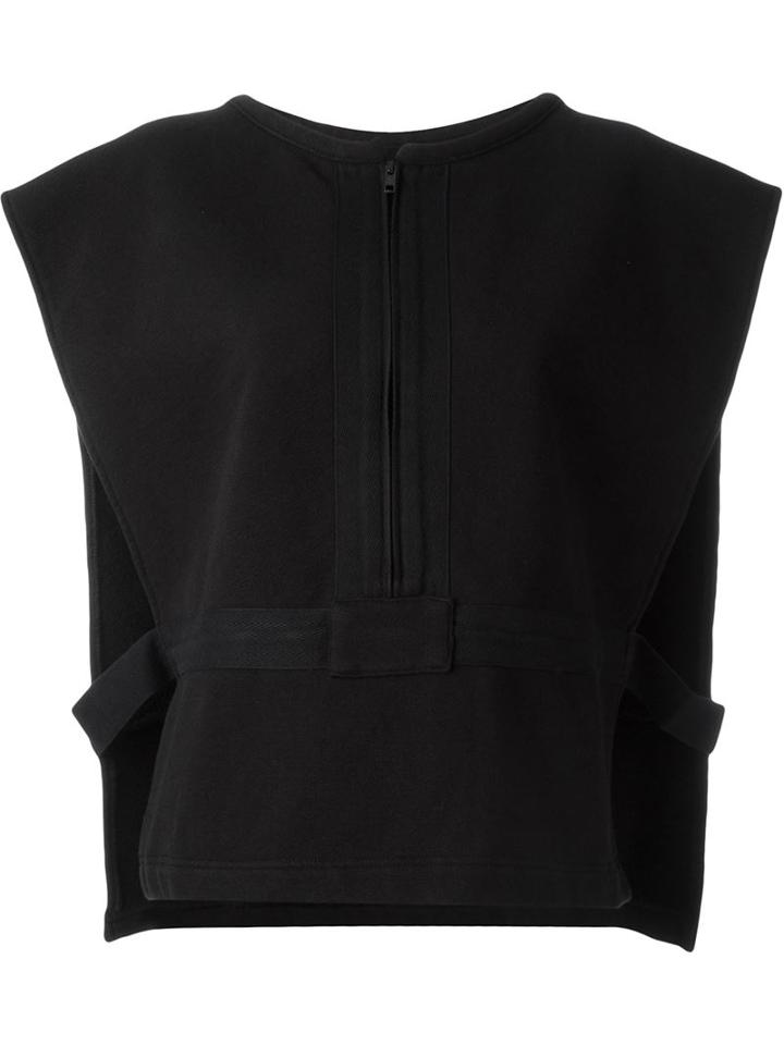 Yeezy Adidas Originals By Kanye West Cropped Vest, Women's, Size: Xxs, Black, Cotton/spandex/elastane