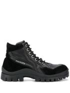 Premiata Lace-up Trek Boots - Black