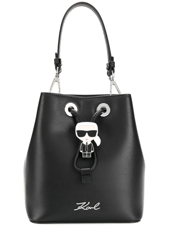 Karl Lagerfeld K/ikonik Bucket Bag - Black