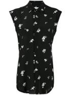 Golden Goose Deluxe Brand - Floral Sleeveless Shirt - Women - Silk - L, Black, Silk