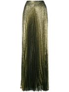 Saint Laurent Long Pleated Skirt - Metallic