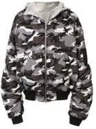 Juun.j Camouflage Print Hooded Bomber Jacket - Multicolour