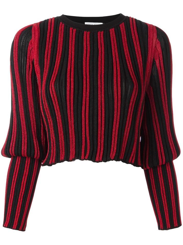 Sonia Rykiel Tight Longsleeves Striped Pullover, Women's, Size: Xs, Black, Viscose/polyester/spandex/elastane
