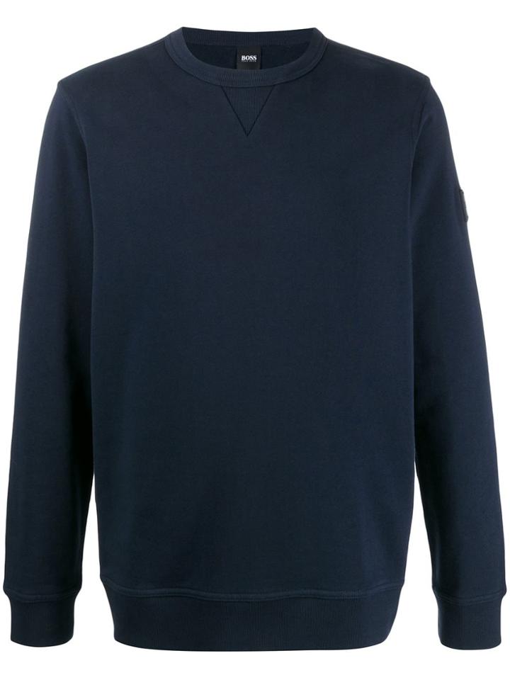 Boss Hugo Boss Relaxed-fit Crew Neck Sweatshirt - Blue