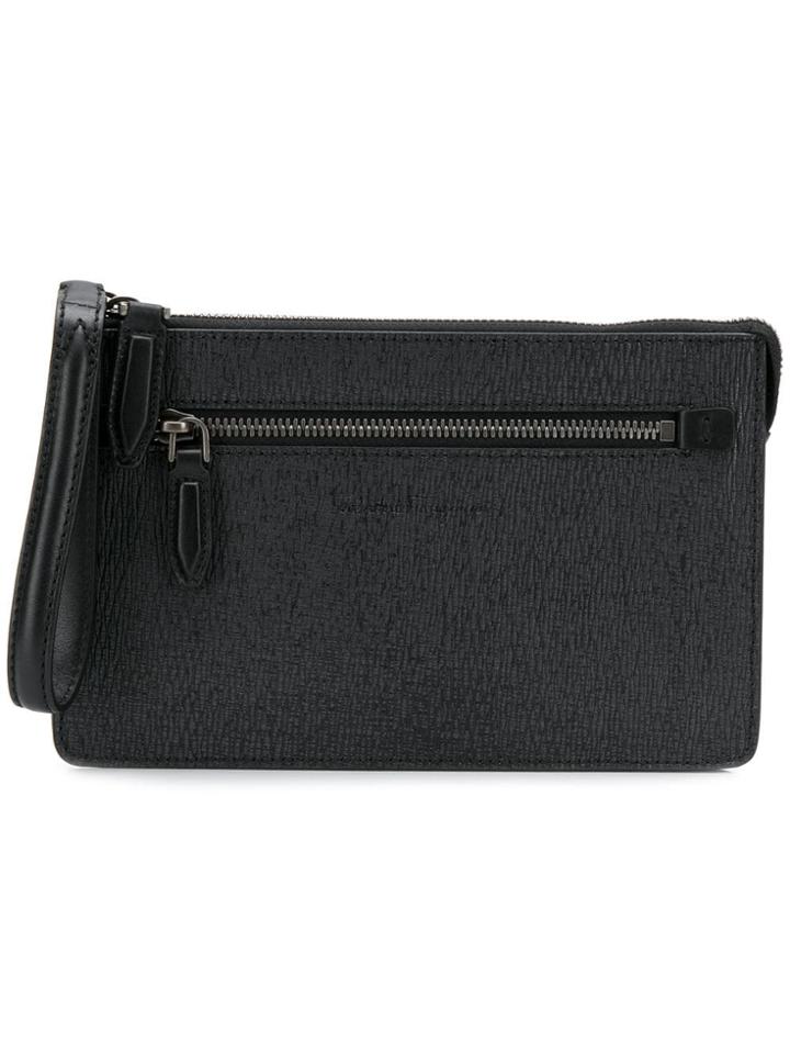 Salvatore Ferragamo Textured Clutch Bag - Grey