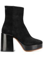 Mm6 Maison Margiela Platform Ankle Boots - Black