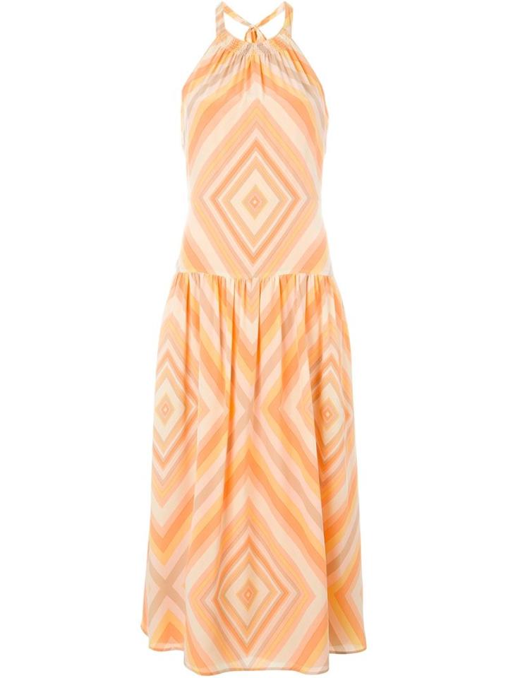 Valentino Geometric Print Midi Dress