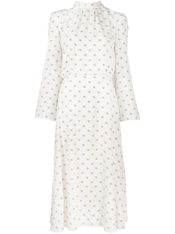 Valentino Valentino Garavani Vlogo Dress - Neutrals
