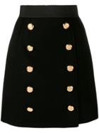 Dolce & Gabbana Buttoned A-line Skirt - Black