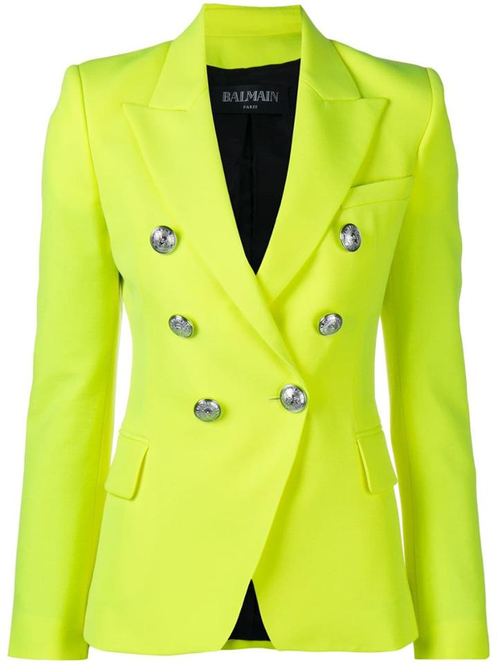 Balmain Double Button Blazer - Yellow & Orange