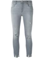 J Brand - Distressed Cropped Jeans - Women - Cotton/polyester/spandex/elastane - 28, Grey, Cotton/polyester/spandex/elastane