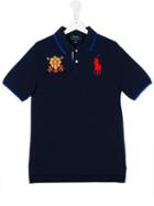 Ralph Lauren Kids Embroidered Crest Polo Shirt, Boy's, Size: 14 Yrs, Blue