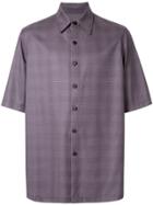 Necessity Sense Checked Print Shirt - Purple