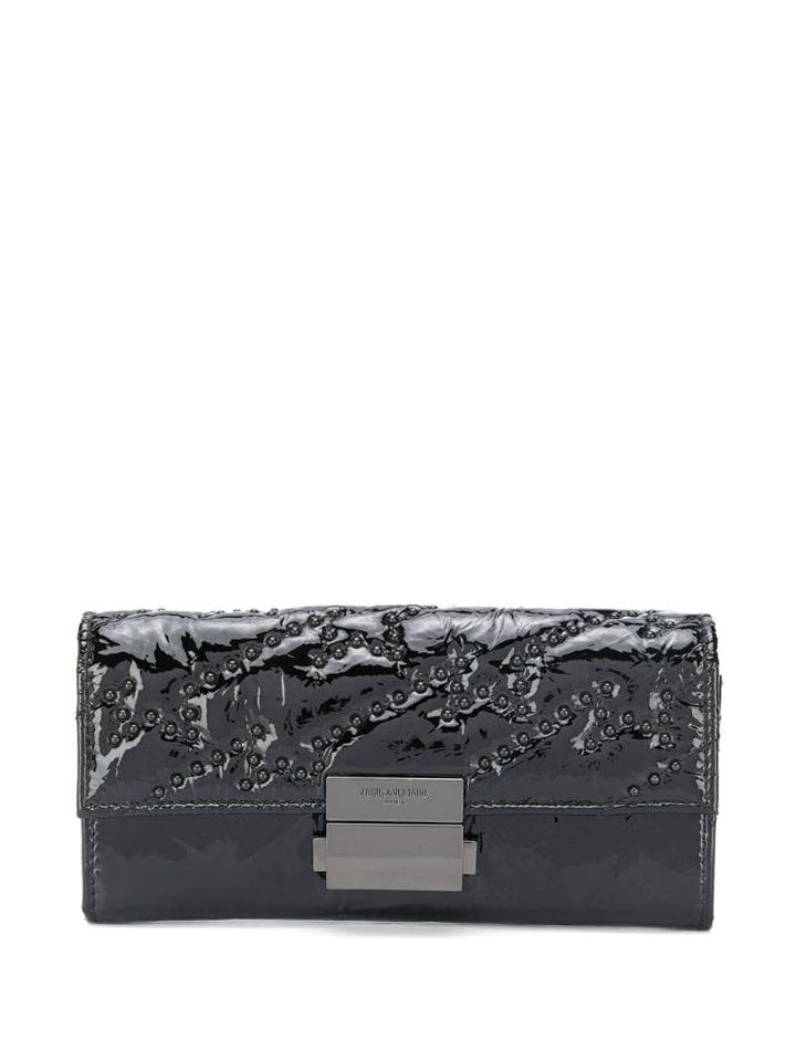 Zadig & Voltaire Logo Continental Wallet - Black