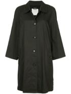 Chanel Vintage Minimalist Midi Trench Coat - Black