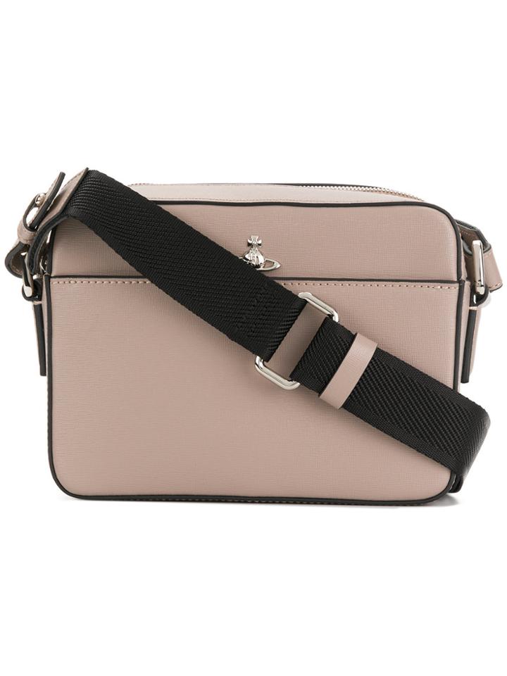 Vivienne Westwood Logo Plaque Messenger Bag - Grey