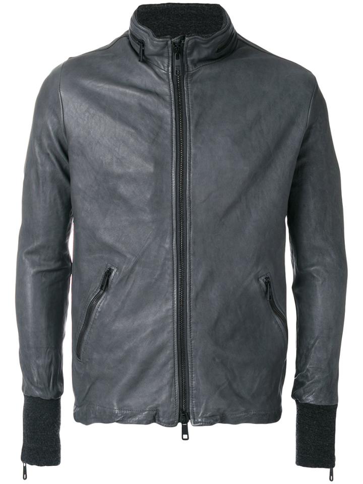 Giorgio Brato Zipped Biker Jacket - Grey