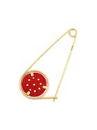 Loewe Button Brooch, Women's, Red