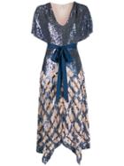 Temperley London Sequin Midi Dress - Blue