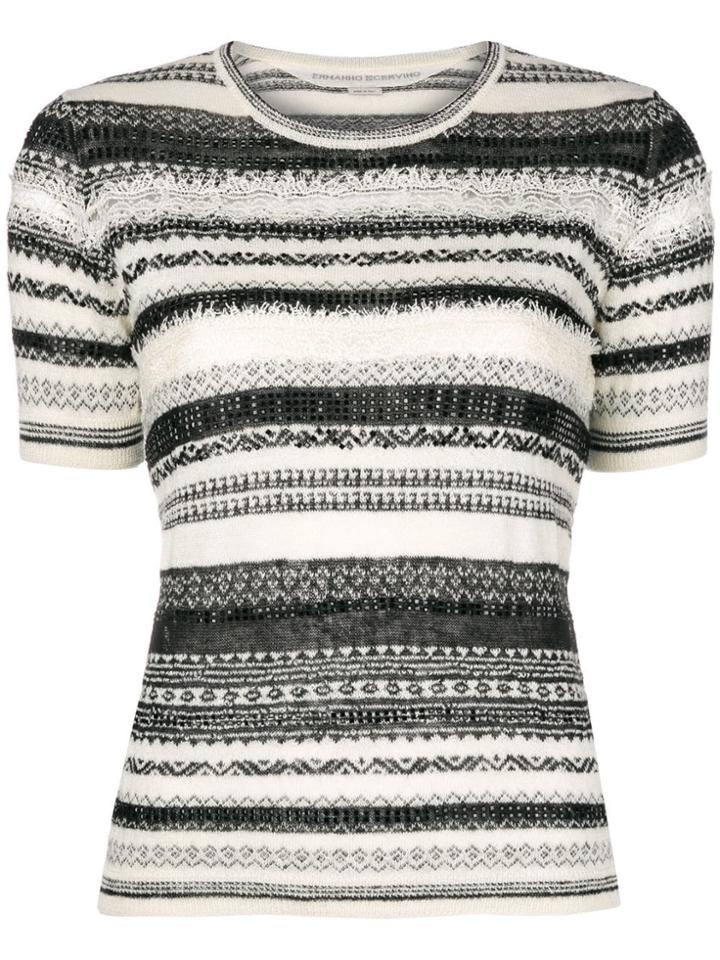 Ermanno Scervino Fairisle Top - Black