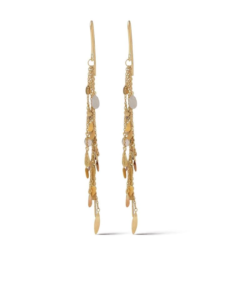 Sia Taylor 18kt And 24kt Gold Multi Chain Earrings